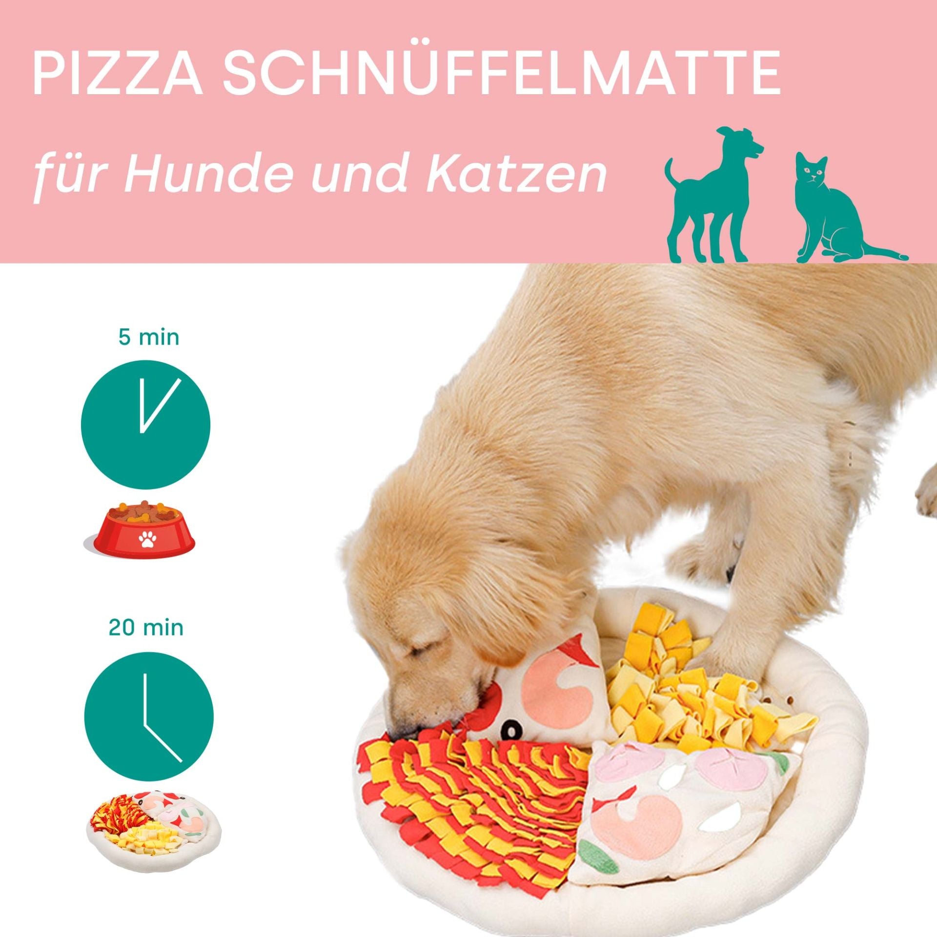 Schnüffelteppich für Hunde Pizza